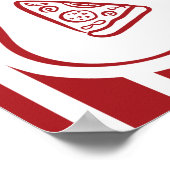 赤ピザチオイタリアンバンビノ赤ちゃんシャワーへようこそ ポスター (角)