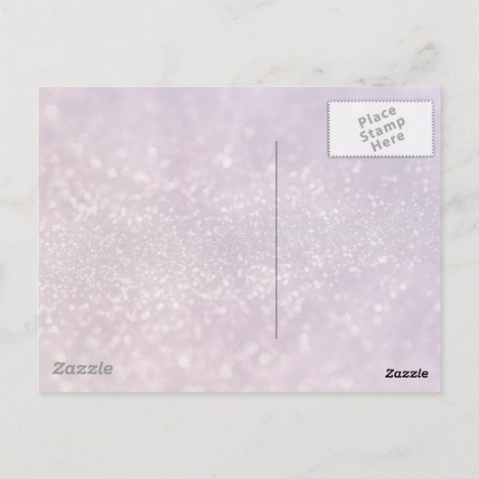 赤ピンクとパープルのスパークルダイヴァ グリッター デザイン ポストカード (裏面)
