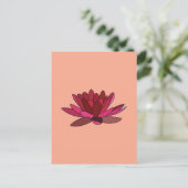 赤ピンクのスイレン ポストカード (スタンド正面)