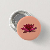 赤ピンクのスイレン 缶バッジ (正面&裏面)