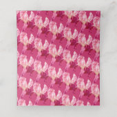 赤ピンクのフラッグアイリスの水色のゲスト座席表 プレイスカード (内部開封)