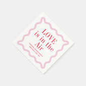 赤ピンクの愛はAir Wavy Squareにある スタンダードカクテルナプキン (角)