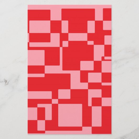 赤ピンクの正方形 便箋 (正面)