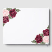 赤ピンクの水彩フローラ写真追悼式 ゲストブック (裏面)