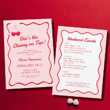 赤ピンクの波状さくらんぼオンバチェロレッテ