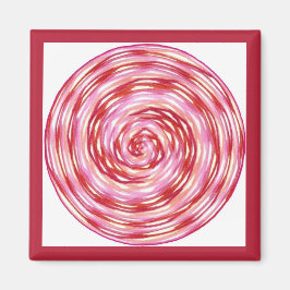 赤ピンクの白いヒーリングホイール マグネット