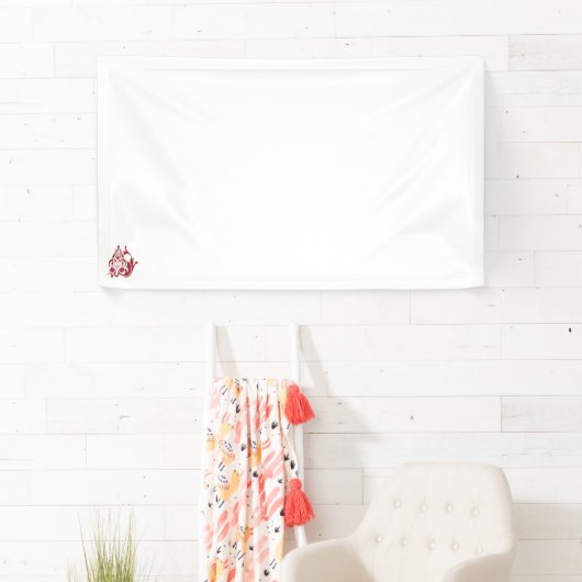 赤ピンクの茶色のイラストレーションデザインビニールバナー 横断幕 (インサイチュ)