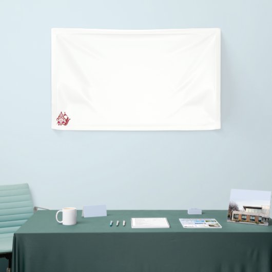 赤ピンクの茶色のイラストレーションデザインビニールバナー 横断幕 (トレードショー)