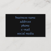 赤ピンクの青い紫のフローラカラフルフローラ 名刺 (裏面)