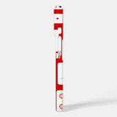 赤ピンクの麻雀タイル中国のアジアのゲーム Case-Mate iPhoneケース (裏面 / 左)