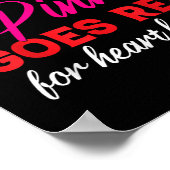 赤ピンクはWのハート健康認識度 ポスター (角)