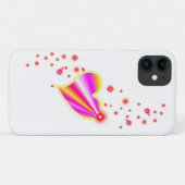 赤ピンクイエローレインボーハート（星あり） Case-Mate iPhoneケース (裏面(横))