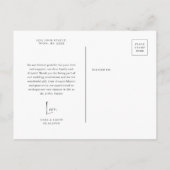 赤ピンクウェー縁どブハガキ インビテーションポストカード (裏面)