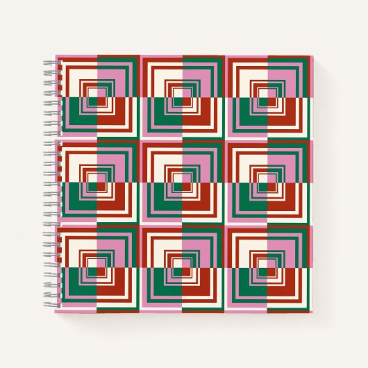 赤ピンクグリーン ノートブック (正面)
