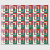 赤ピンクグリーン ラッピングペーパー (フラット)