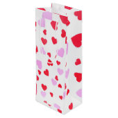 赤ピンクハート ワインギフトバッグ (裏面アングル)