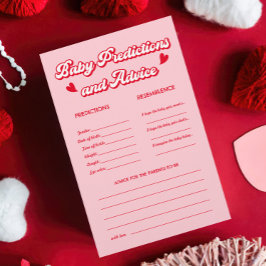 赤ピンクバレンタイン赤ちゃんシャワー予測ゲーム