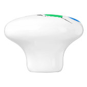 赤ピンクパープルグリーンハートバルーン セラミックノブ (側面)