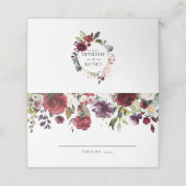 赤ピンクパープルフローラ プレイスカード (外部開封)