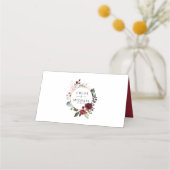 赤ピンクパープルフローラ プレイスカード (裏面)