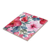 赤ピンクフローラ水色エレガント タイル (側面)