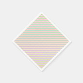 赤ピンクブルーグリーンパープルホワイトストライプ空白の スタンダードカクテルナプキン (角)