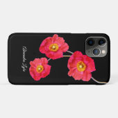 赤ピンクポピーモダンズポピーの花 Case-Mate iPhoneケース (裏面(横))