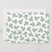 赤ピンクモダンフローラメリークリスマスフォトカード シーズンカード (裏面)