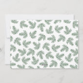 赤ピンクモダンフローラメリークリスマスフォトカード シーズンカード (裏面)