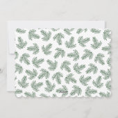 赤ピンクモダンフローラメリークリスマスフォトカード シーズンカード (裏面)