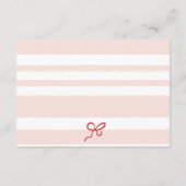 赤ピンクレトロかわいい図解入りの、写真付きの本ベビーシャワー エンクロージャーカード (裏面)