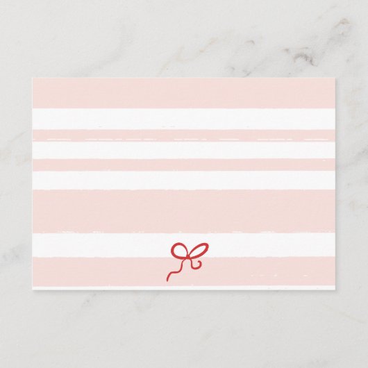 赤ピンクレトロかわいい図解入りの、写真付きの本ベビーシャワー エンクロージャーカード (裏面)