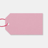 赤ピンク手書きボウフレームありがとう ギフトタグ (裏面横)