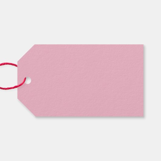 赤ピンク手書きボウフレームありがとう ギフトタグ (裏面横)