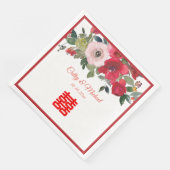 赤ピンク色のフローラ中国のモダン結婚の (コーナー)