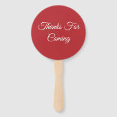 赤ピンク色のフローラ中国のモダン結婚の ハンドファン (裏面)