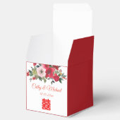 赤ピンク色のフローラ中国のモダン結婚の フェイバーボックス (オープン)