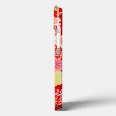 赤ピンク黄日本の色着物フローラ花 Case-Mate iPhoneケース (裏面 / 左)