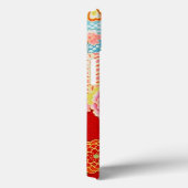 赤ピンク黄日本の色着物フローラ花 Case-Mate iPhoneケース (裏面 / 右)