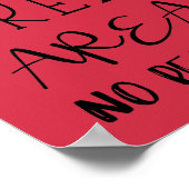 赤ピーナッツフリーカスタムエリア色なしナット許可 ポスター (角)