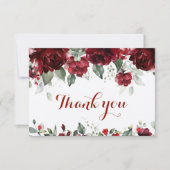 赤ピーニー結婚エピファニー サンキューカード (正面)