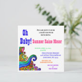 赤ファンキーちゃんシャワー男女兼用招待，お尻 招待状 (スタンド正面)