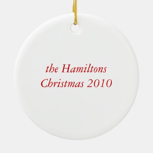 赤ファンキーと緑の旋回クリスマスオーナメント セラミックオーナメント (裏面)