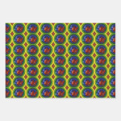 赤ファンキー金魚動物 ラッピングペーパーシート (正面)