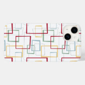 赤ファンキー青グリーンイエロースクウェアレトロ1960s Case-Mate iPhoneケース (裏面 (横))