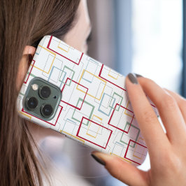 赤ファンキー青グリーンイエロースクウェアレトロ1960s Case-Mate iPhone 14ケース