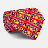 赤ファンシーいストライプファッションクリスマス ネクタイ (ロール)