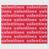 赤ファンシーとピンクのバレンタインのパターンのラッピング紙 ラッピングペーパー (フラット)