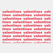 赤ファンシーとピンクのバレンタインパターン ラッピングペーパーシート (正面2)