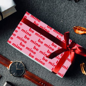 赤ファンシーとピンクのベミーンバレンタインのパターン ラッピングペーパー